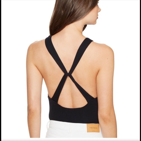 NEW Free People Black Bodysuit Large Open Back - Picture 3 of 7